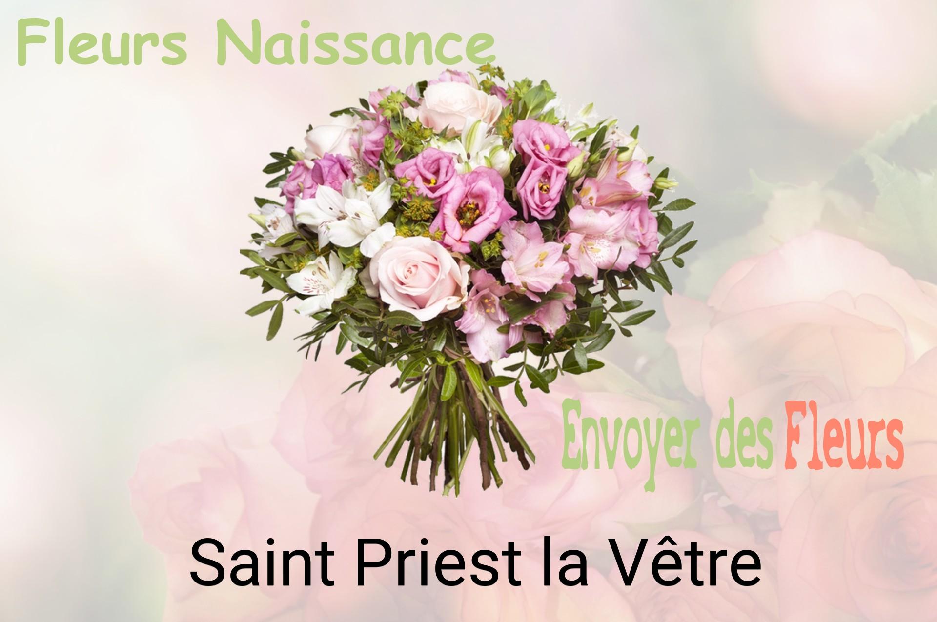 Bouquet de fleurs de naissance livré à Saint-Priest-la-Vêtre